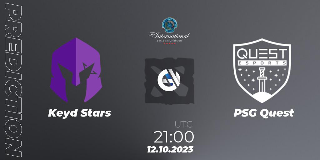 Pronósticos Keyd Stars - PSG Quest. 12.10.23. The International 2023 - Group Stage - Dota 2