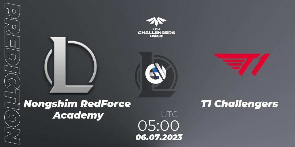Pronósticos Nongshim RedForce Academy - T1 Challengers. 06.07.23. LCK Challengers League 2023 Summer - Group Stage - LoL