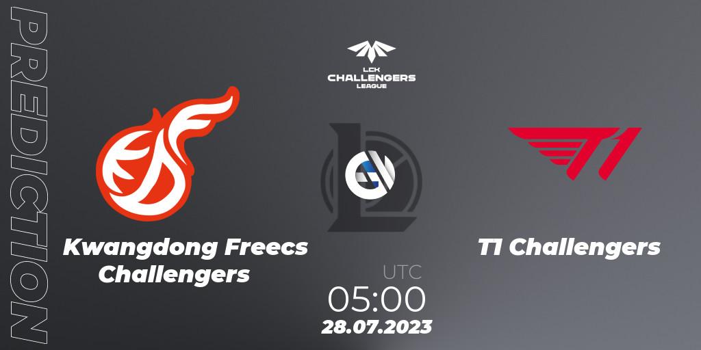 Pronósticos Kwangdong Freecs Challengers - T1 Challengers. 28.07.23. LCK Challengers League 2023 Summer - Group Stage - LoL