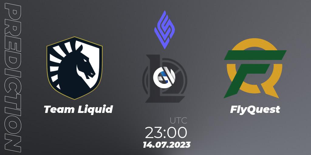 Pronósticos Team Liquid - FlyQuest. 14.07.23. LCS Summer 2023 - Group Stage - LoL