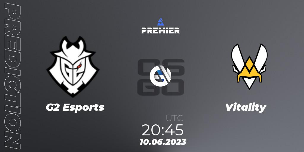 Pronósticos G2 Esports - Vitality. 10.06.23. BLAST Premier: Spring Final 2023 - CS2 (CS:GO)