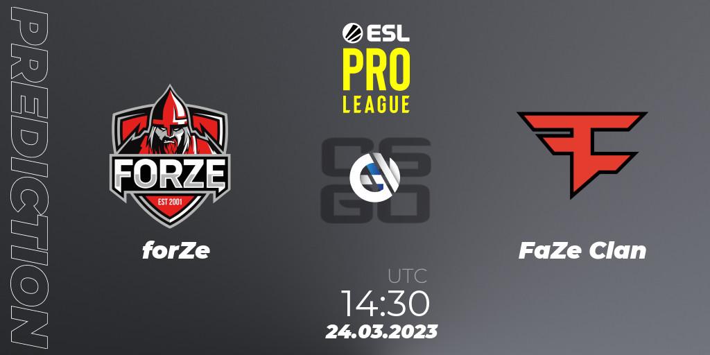 Pronósticos forZe - FaZe Clan. 24.03.23. ESL Pro League Season 17 - CS2 (CS:GO)