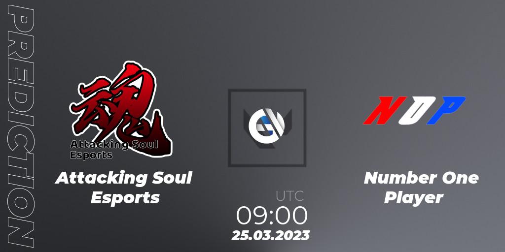 Pronósticos Attacking Soul Esports - Number One Player. 25.03.23. FGC Valorant Invitational 2023: Act 1 - VALORANT