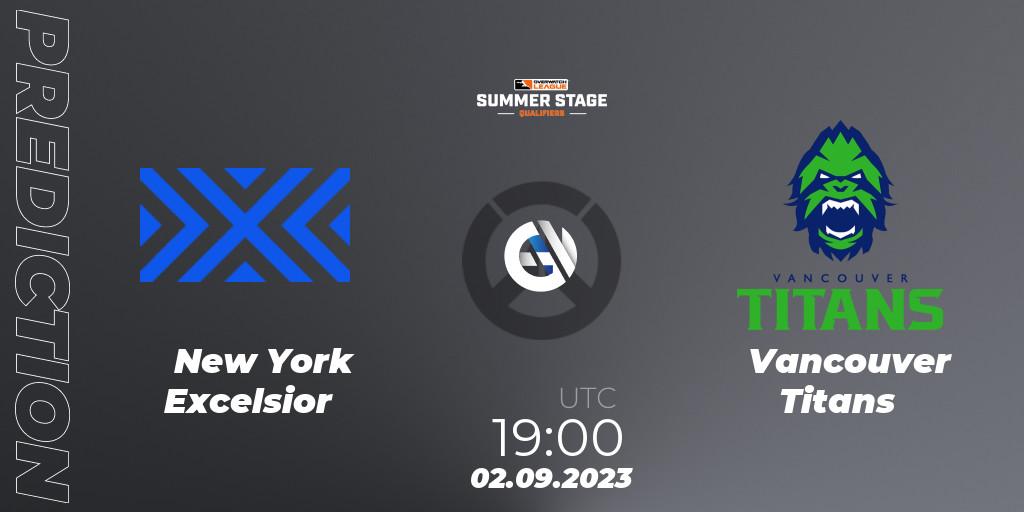 Pronósticos New York Excelsior - Vancouver Titans. 02.09.23. Overwatch League 2023 - Summer Stage Qualifiers - Overwatch