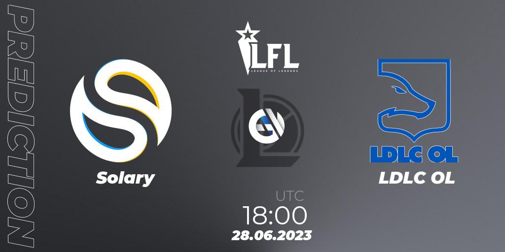 Pronósticos Solary - LDLC OL. 28.06.23. LFL Summer 2023 - Group Stage - LoL