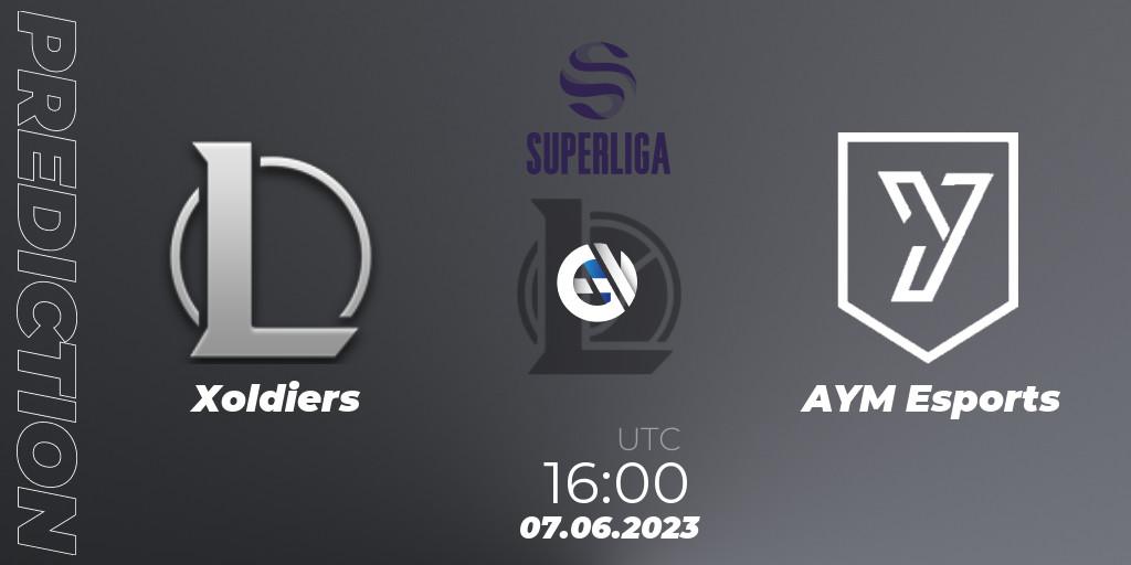 Pronósticos Xoldiers - AYM Esports. 07.06.23. LVP Superliga 2nd Division 2023 Summer - LoL