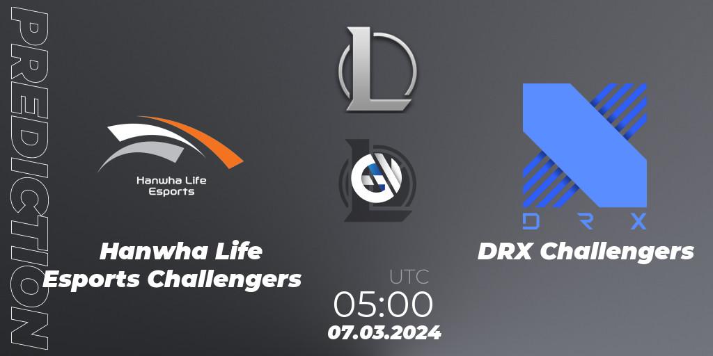 Pronósticos Hanwha Life Esports Challengers - DRX Challengers. 07.03.24. LCK Challengers League 2024 Spring - Group Stage - LoL