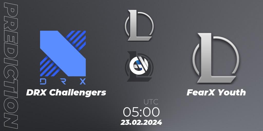 Pronósticos DRX Challengers - FearX Youth. 23.02.24. LCK Challengers League 2024 Spring - Group Stage - LoL
