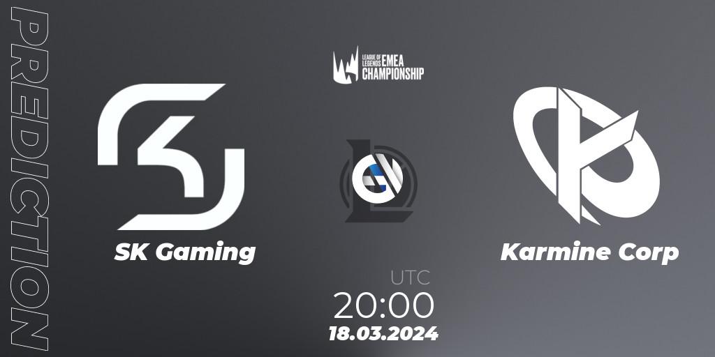 Pronósticos SK Gaming - Karmine Corp. 18.03.24. LEC Spring 2024 - Regular Season - LoL