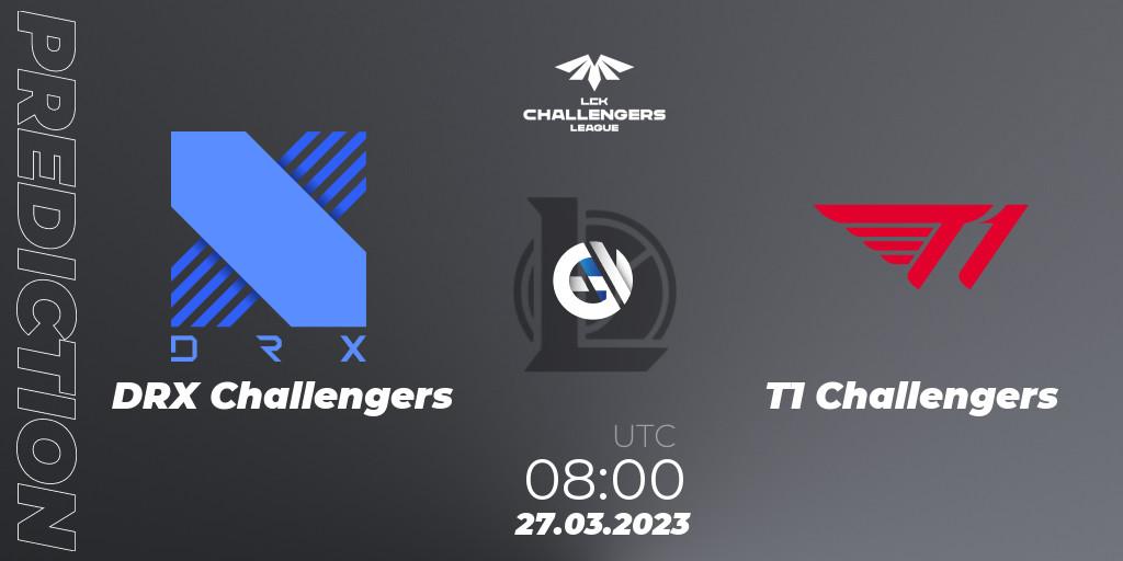 Pronósticos DRX Challengers - T1 Challengers. 27.03.23. LCK Challengers League 2023 Spring - LoL