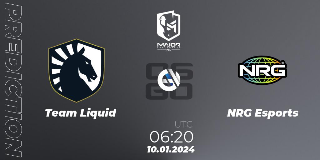 Pronósticos Team Liquid - NRG Esports. 10.01.24. PGL CS2 Major Copenhagen 2024 North America RMR Open Qualifier 1 - CS2 (CS:GO)