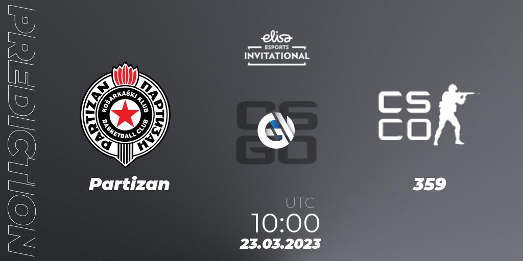 Pronósticos Partizan - 359. 23.03.23. Elisa Invitational Spring 2023 Contenders - CS2 (CS:GO)