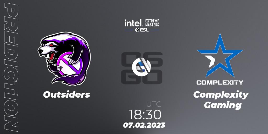 Pronósticos Outsiders - Complexity Gaming. 07.02.23. IEM Katowice 2023 - CS2 (CS:GO)