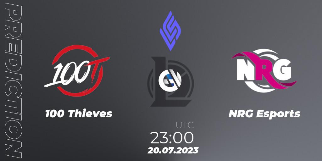 Pronósticos 100 Thieves - NRG Esports. 20.07.23. LCS Summer 2023 - Group Stage - LoL