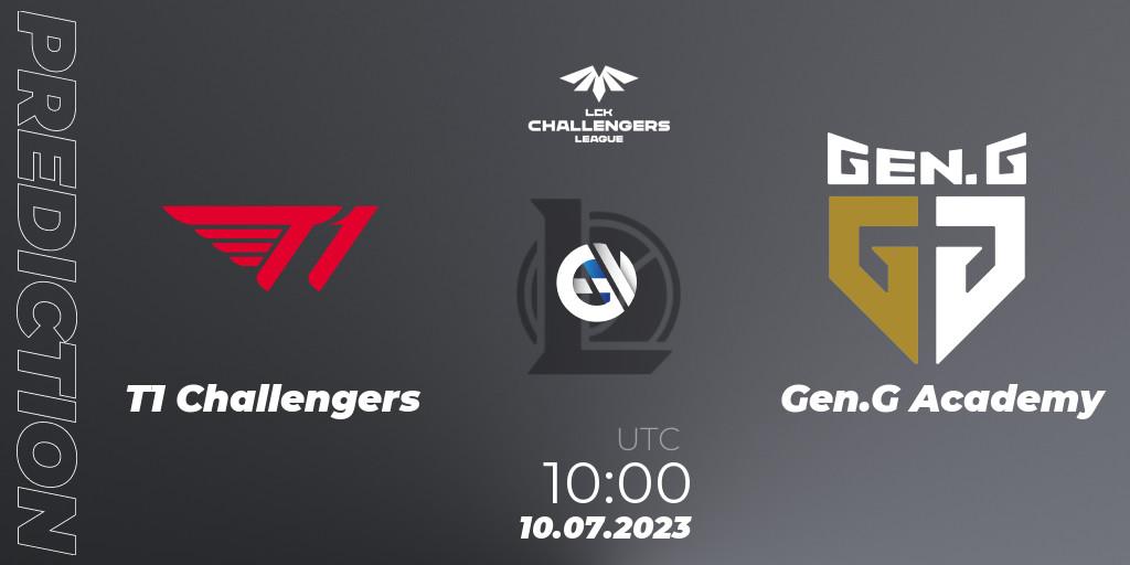 Pronósticos T1 Challengers - Gen.G Academy. 10.07.23. LCK Challengers League 2023 Summer - Group Stage - LoL