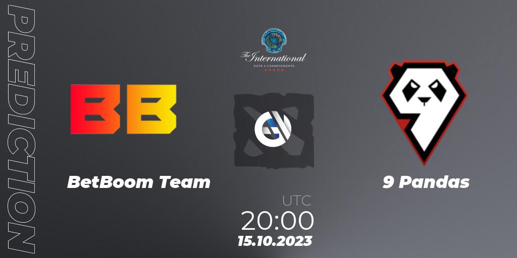 Pronósticos BetBoom Team - 9 Pandas. 15.10.23. The International 2023 - Group Stage - Dota 2