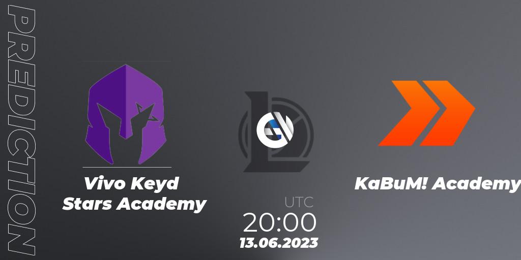Pronósticos Vivo Keyd Stars Academy - KaBuM! Academy. 13.06.23. CBLOL Academy Split 2 2023 - Group Stage - LoL