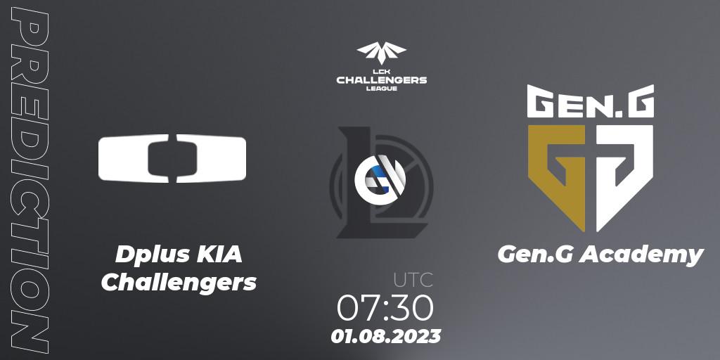 Pronósticos Dplus KIA Challengers - Gen.G Academy. 01.08.23. LCK Challengers League 2023 Summer - Group Stage - LoL