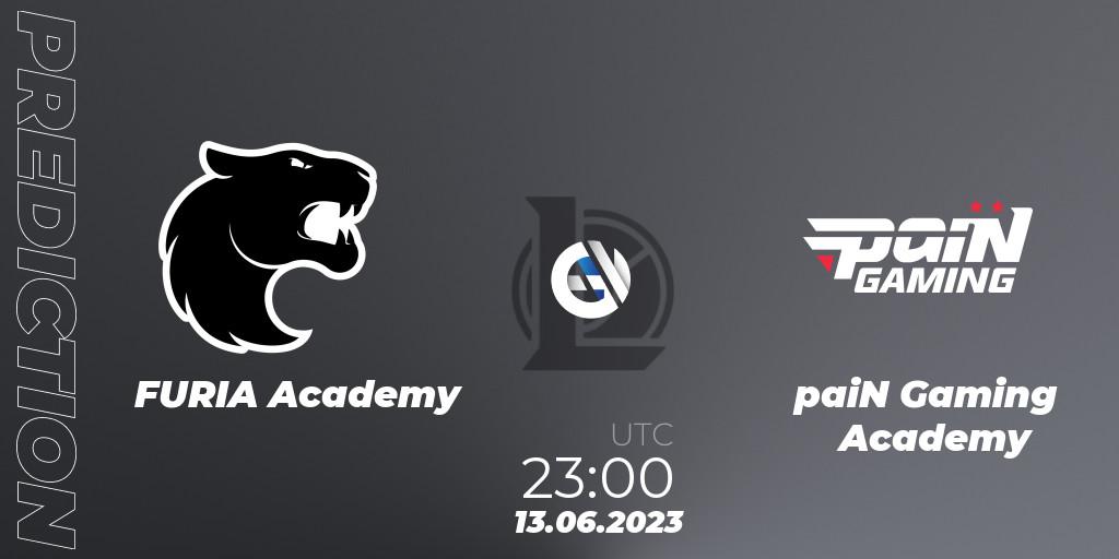 Pronósticos FURIA Academy - paiN Gaming Academy. 13.06.23. CBLOL Academy Split 2 2023 - Group Stage - LoL