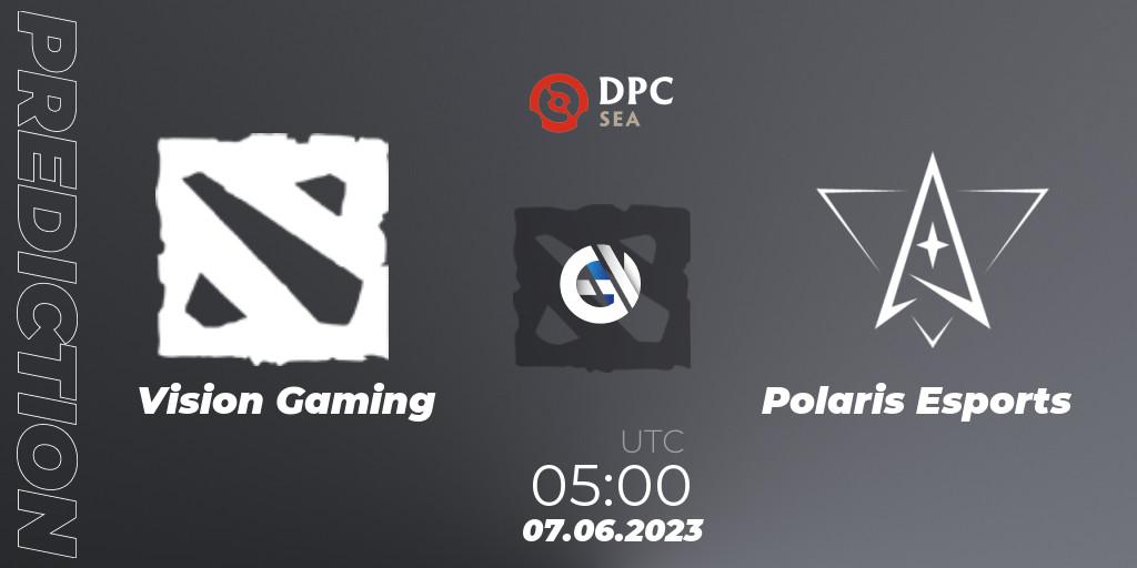 Pronósticos Vision Gaming - Polaris Esports. 07.06.23. DPC 2023 Tour 3: SEA Division II (Lower) - Dota 2