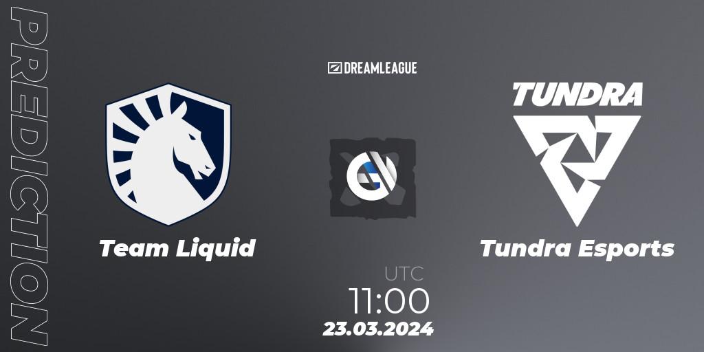 Pronósticos Team Liquid - Tundra Esports. 23.03.24. DreamLeague Season 23: Western Europe Closed Qualifier - Dota 2