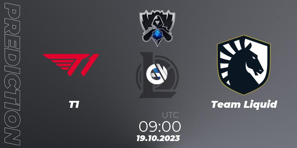 Pronósticos T1 - Team Liquid. 19.10.23. Worlds 2023 LoL - Group Stage - LoL