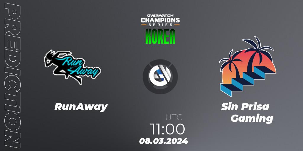 Pronósticos RunAway - Sin Prisa Gaming. 08.03.24. Overwatch Champions Series 2024 - Stage 1 Korea - Overwatch
