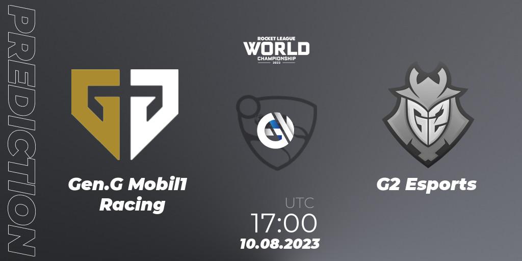 Pronósticos Gen.G Mobil1 Racing - G2 Esports. 10.08.23. Rocket League Championship Series 2022-23 - World Championship Group Stage - Rocket League