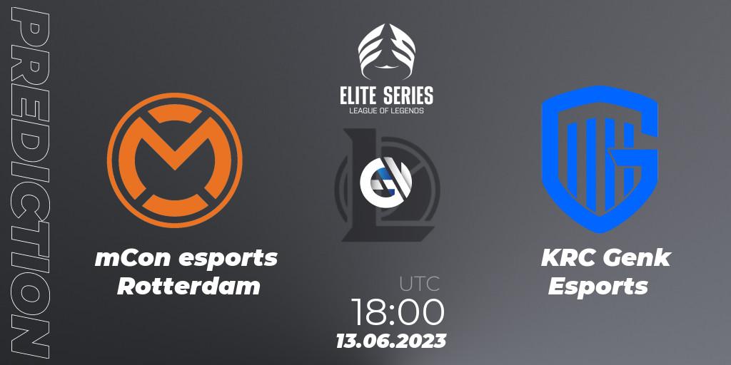 Pronósticos mCon esports Rotterdam - KRC Genk Esports. 13.06.23. Elite Series Summer 2023 - LoL