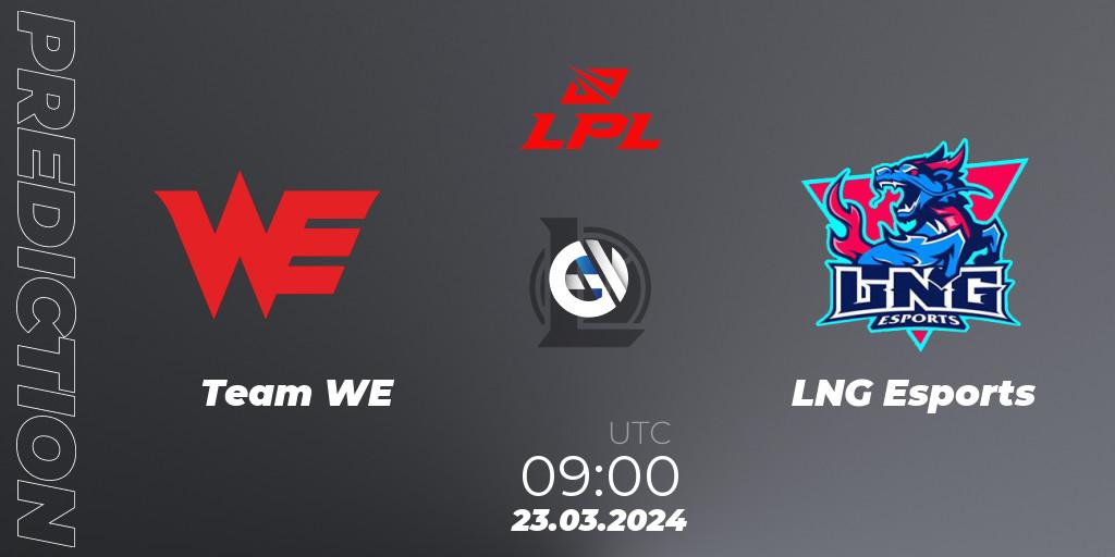 Pronósticos Team WE - LNG Esports. 23.03.24. LPL Spring 2024 - Group Stage - LoL