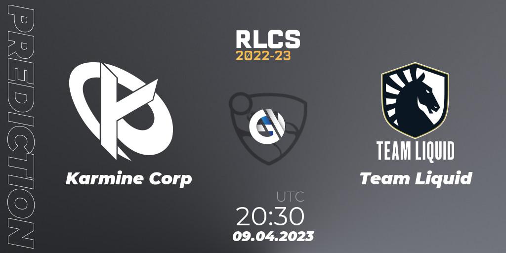 Pronósticos Karmine Corp - Team Liquid. 09.04.23. RLCS 2022-23 - Winter Split Major - Rocket League
