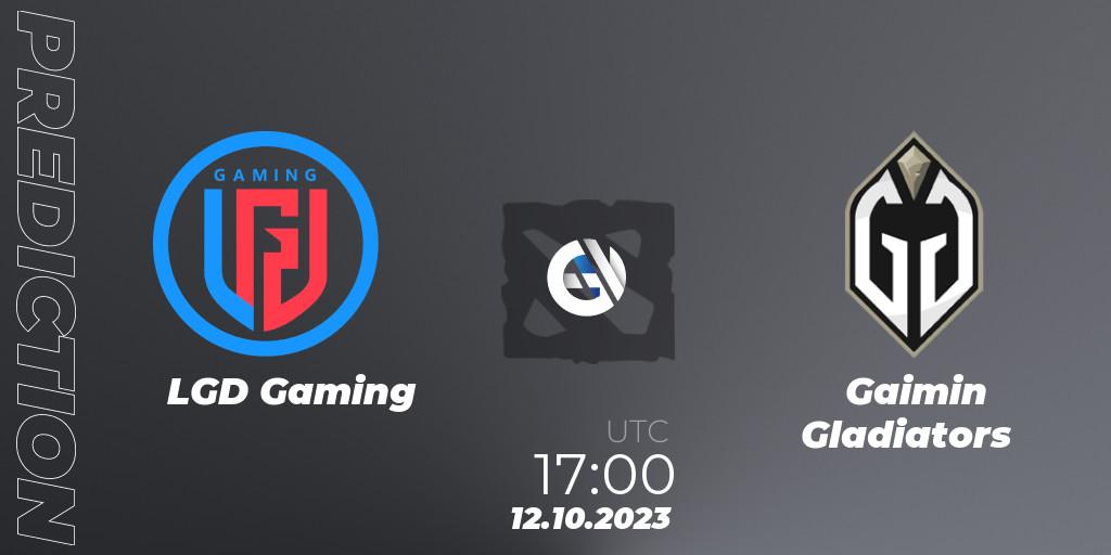 Pronósticos LGD Gaming - Gaimin Gladiators. 12.10.23. The International 2023 - Group Stage - Dota 2