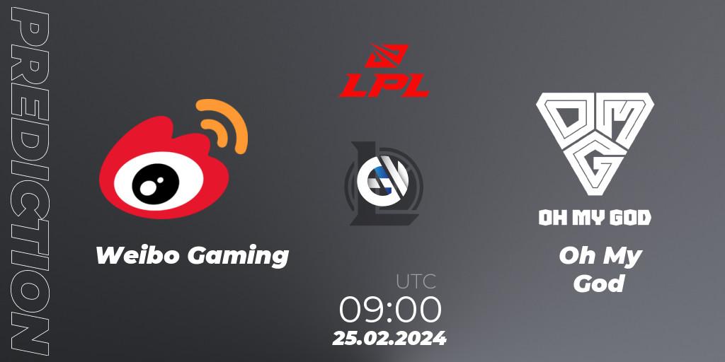 Pronósticos Weibo Gaming - Oh My God. 25.02.24. LPL Spring 2024 - Group Stage - LoL