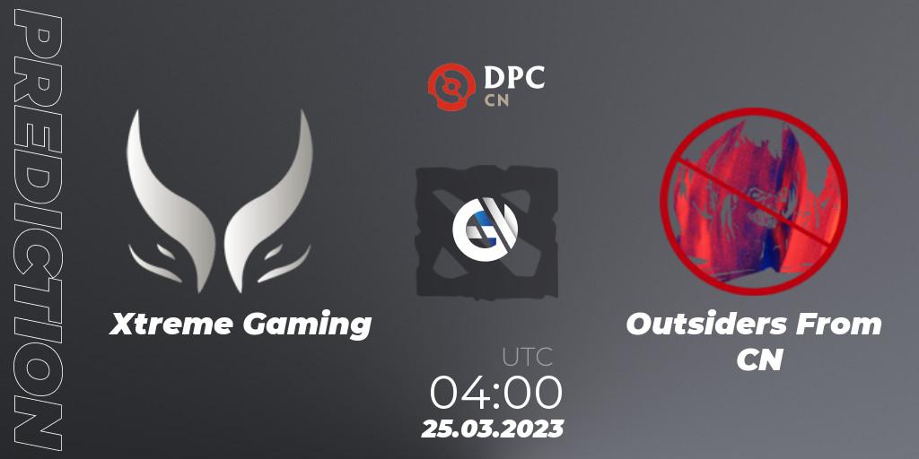 Pronósticos Xtreme Gaming - Outsiders From CN. 25.03.23. DPC 2023 Tour 2: China Division I (Upper) - Dota 2