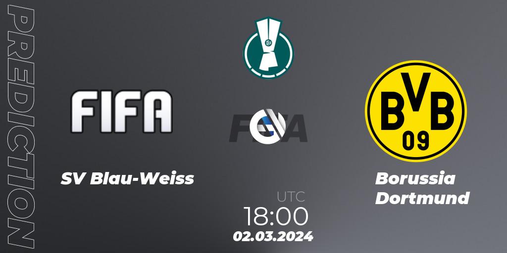 Pronósticos SV Blau-Weiss - Borussia Dortmund. 02.03.24. DFB-ePOKAL 2024 - FIFA 23