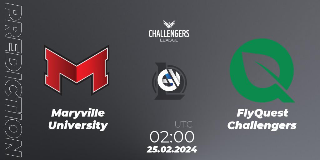 Pronósticos Maryville University - FlyQuest Challengers. 25.02.24. NACL 2024 Spring - Group Stage - LoL