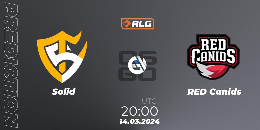 Pronósticos Solid - RED Canids. 14.03.24. RES Latin American Series #2 - CS2 (CS:GO)