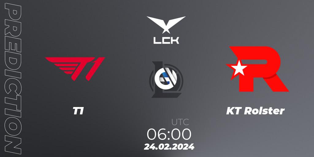 Pronósticos T1 - KT Rolster. 24.02.24. LCK Spring 2024 - Group Stage - LoL