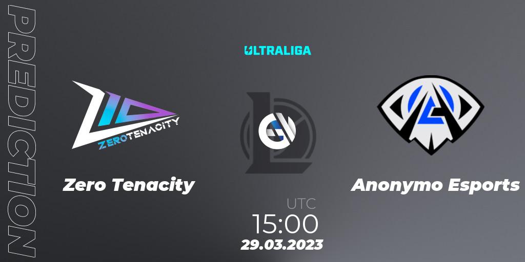 Pronósticos Zero Tenacity - Anonymo Esports. 31.03.23. Ultraliga Season 9 - Playoffs - LoL