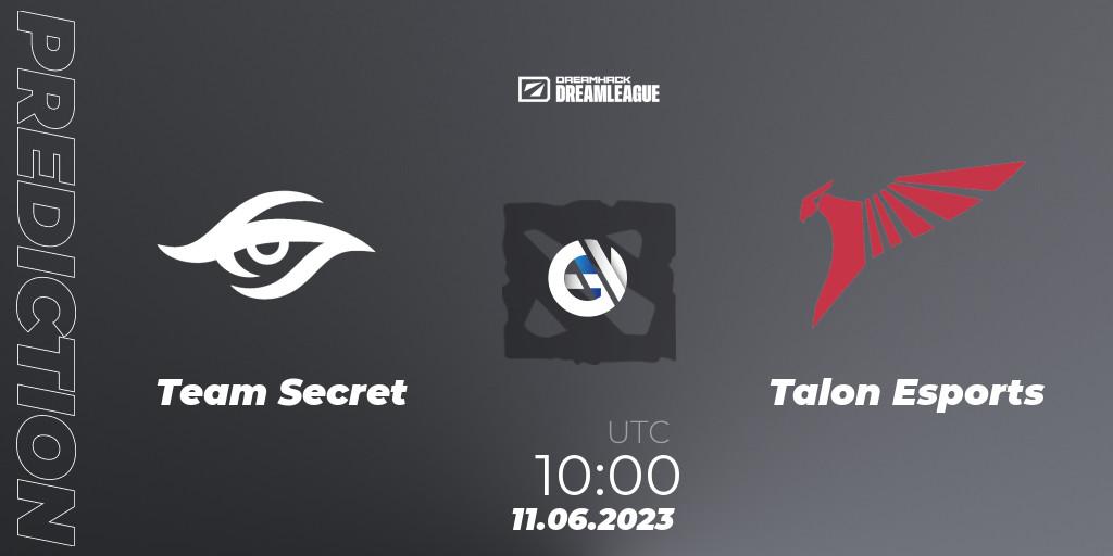 Pronósticos Team Secret - Talon Esports. 11.06.23. DreamLeague Season 20 - Group Stage 1 - Dota 2
