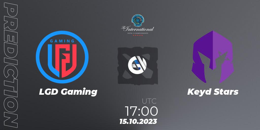 Pronósticos LGD Gaming - Keyd Stars. 15.10.23. The International 2023 - Group Stage - Dota 2