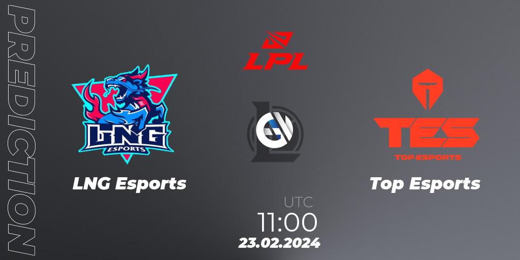 Pronósticos LNG Esports - Top Esports. 23.02.24. LPL Spring 2024 - Group Stage - LoL