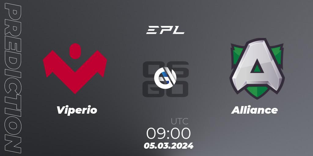 Pronósticos Viperio - Alliance. 05.03.24. European Pro League Season 14 - CS2 (CS:GO)