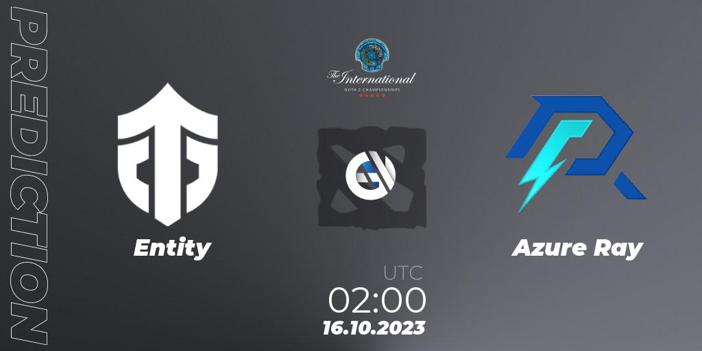 Pronósticos Entity - Azure Ray. 16.10.23. The International 2023 - Group Stage - Dota 2