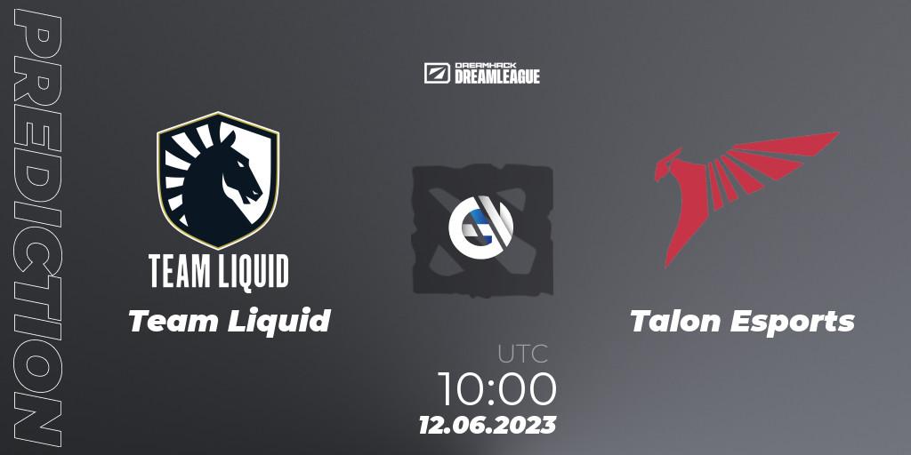 Pronósticos Team Liquid - Talon Esports. 12.06.23. DreamLeague Season 20 - Group Stage 1 - Dota 2