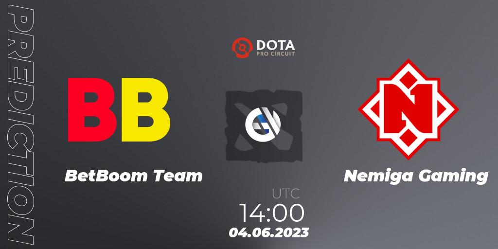 Pronósticos BetBoom Team - Nemiga Gaming. 04.06.23. DPC 2023 Tour 3: EEU Division I (Upper) - Dota 2