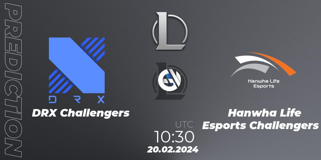Pronósticos DRX Challengers - Hanwha Life Esports Challengers. 20.02.24. LCK Challengers League 2024 Spring - Group Stage - LoL