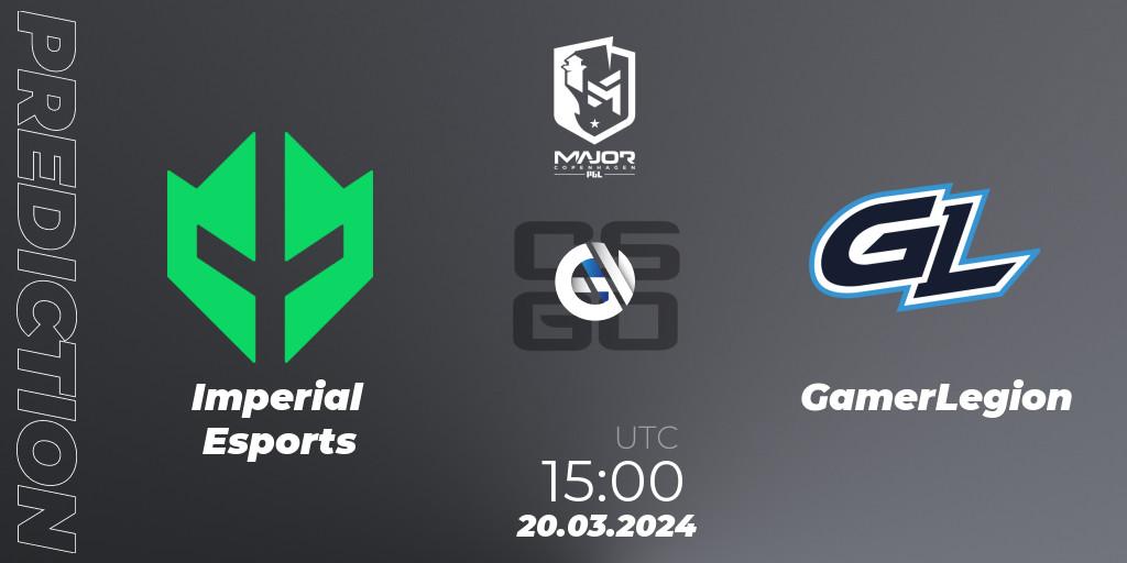 Pronósticos Imperial Esports - GamerLegion. 20.03.24. PGL CS2 Major Copenhagen 2024 Challengers Stage - CS2 (CS:GO)