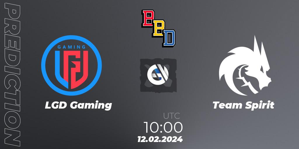 Pronósticos LGD Gaming - Team Spirit. 12.02.24. BetBoom Dacha Dubai 2024 - Dota 2