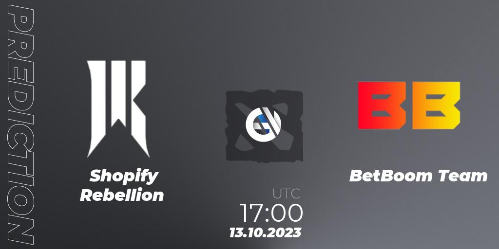 Pronósticos Shopify Rebellion - BetBoom Team. 13.10.23. The International 2023 - Group Stage - Dota 2